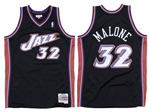 Utah Jazz #32 Karl Malone 1998-99 Black Hardwood Classics Jersey