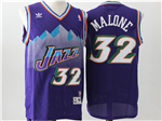 Utah Jazz #32 Karl Malone Purple Hardwood Classics Jersey
