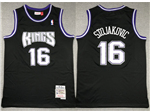 Sacramento Kings #16 Peja Stojaković 2001-02 Black Hardwood Classics Jersey