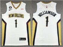 New Orleans Pelicans #1 Zion Williamson 2022-23 White Swingman Jersey