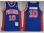Detroit Pistons #10 Dennis Rodman 1988-89 Blue Hardwood Classics Jersey