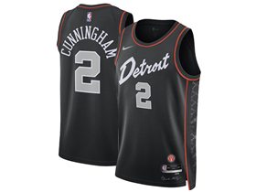 Detroit Pistons #2 Cade Cunningham 2023-24 Black City Edition Swingman Jersey