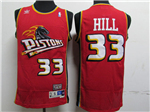 Detroit Pistons #33 Grant Hill Red Hardwood Classics Jersey