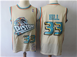Detroit Pistons #33 Grant Hill 1998-99 Gold Hardwood Classics Jersey