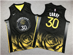 Golden State Warriors #30 Stephen Curry Youth 2022-23 Black City Edition Swingman Jersey