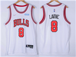 Chicago Bulls #8 Zach LaVine White Swingman Jersey