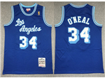 Los Angeles Lakers #34 Shaquille O'Neal 1996-97 Blue Hardwood Classics Jersey