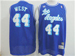 Los Angeles Lakers #44 Jerry West Blue Hardwood Classics Jersey