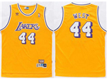 Los Angeles Lakers #44 Jerry West Gold Hardwood Classics Jersey