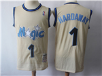 Orlando Magic #1 Anfernee Hardaway Gold Hardwood Classics Jersey