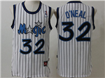 Orlando Magic #32 Shaquille O'Neal Throwback White Jersey