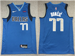 Dallas Mavericks #77 Luka Dončić Blue Swingman Jersey