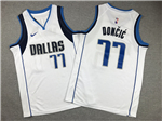 Dallas Mavericks #77 Luka Dončić Youth White Swingman Jersey