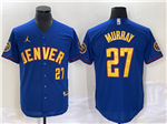 Denver Nuggets #27 Jamal Murray Blue Baseball Jersey
