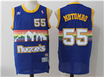 Denver Nuggets #55 Dikembe Mutombo Blue Hardwood Classics Jersey