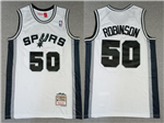 San Antonio Spurs #50 David Robinson 1998-99 White Hardwood Classics Jersey
