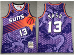 Phoenix Suns #13 Steve Nash Year Of the Dragon Purple Hardwood Classics Jersey