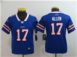 Buffalo Bills #17 Josh Allen Youth Blue Vapor Limited Jersey