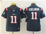 New England Patriots #11 Julian Edelman Youth Blue Limited Jersey