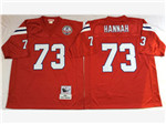 New England Patriots #73 John Hannah 1984 Throwback Red Jersey