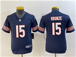 Chicago Bears #15 Rome Odunze Youth Blue Vapor Limited Jersey