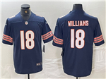 Chicago Bears #18 Caleb Williams Blue Vapor Limited Jersey