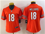 Chicago Bears #18 Caleb Williams Women's Orange Vapor Limited Jersey