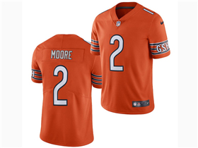 Chicago Bears #2 D.J. Moore Orange Vapor Limited Jersey