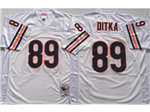 Chicago Bears #89 Mike Ditka Throwback White Jersey