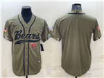 Chicago Bears Olive Salute To Service Baseball Team Jersey
