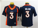 Denver Broncos #3 Russell Wilson Women's Blue Vapor Limited Jersey