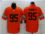 Cleveland Browns #95 Myles Garrett Orange Inverted Limited Jersey