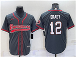 Tampa Bay Buccaneers #12 Tom Brady Gray Baseball Cool Base Jersey