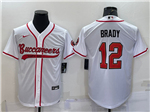 Tampa Bay Buccaneers #12 Tom Brady White Baseball Cool Base Jersey
