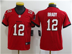 Tampa Bay Buccaneers #12 Tom Brady Youth Red Vapor Limited Jersey