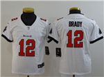 Tampa Bay Buccaneers #12 Tom Brady Youth White Vapor Limited Jersey