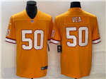 Tampa Bay Buccaneers #50 Vita Vea Orange Throwback Vapor Limited Jersey