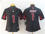 Arizona Cardinals #1 Kyler Murray Women's Black Color Rush Limited Jersey