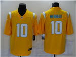 Los Angeles Chargers #10 Justin Herbert 2021 Gold Inverted Limited Jersey