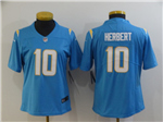 Los Angeles Chargers #10 Justin Herbert Women's Powder Blue Vapor Limited Jersey