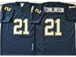 San Diego Chargers #21 LaDainian Tomlinson Throwback Navy Blue Jersey