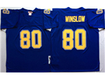 San Diego Chargers #80 Kellen Winslow Throwback Blue Jersey