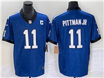 Indianapolis Colts #11 Michael Pittman Jr. Indiana Nights Blue Vapor F.U.S.E. Limited Jersey