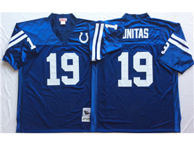 Baltimore Colts #19 Johnny Unitas 1967 Throwback Blue Jersey