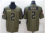 Indianapolis Colts #2 Matt Ryan 2021 Olive Salute To Service Limited Jersey