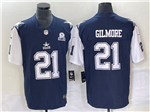 Dallas Cowboys #21 Stephon Gilmore Throwback Blue Vapor F.U.S.E. Limited Jersey
