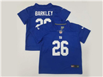 New York Giants #26 Saquon Barkley Toddler Blue Vapor Limited Jersey