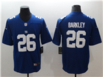 New York Giants #26 Saquon Barkley Blue Vapor Limited Jersey
