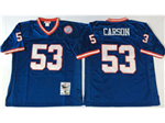 New York Giants #53 Harry Carson 1986 Throwback Blue Jersey