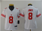 New York Giants #8 Daniel Jones Youth White Vapor Limited Jersey
